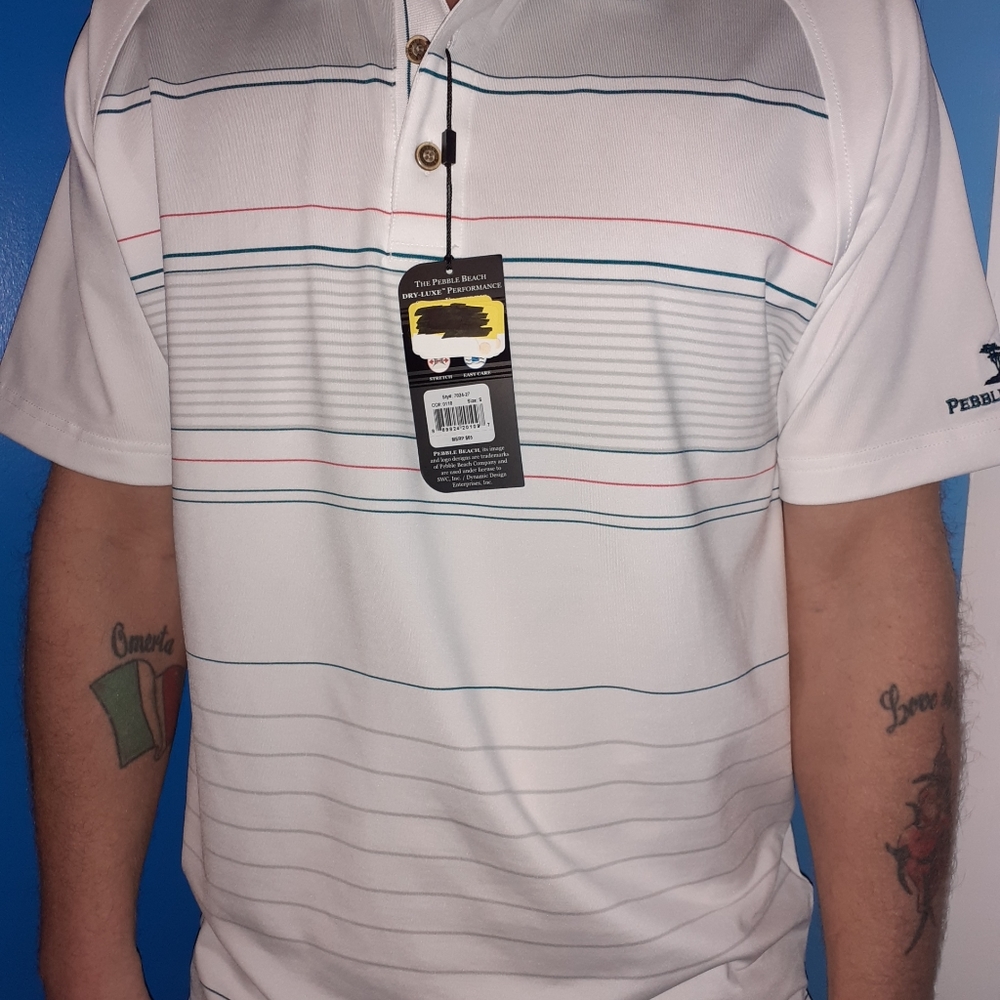 New with tags Mens Pebble beach dri-fit tshirt